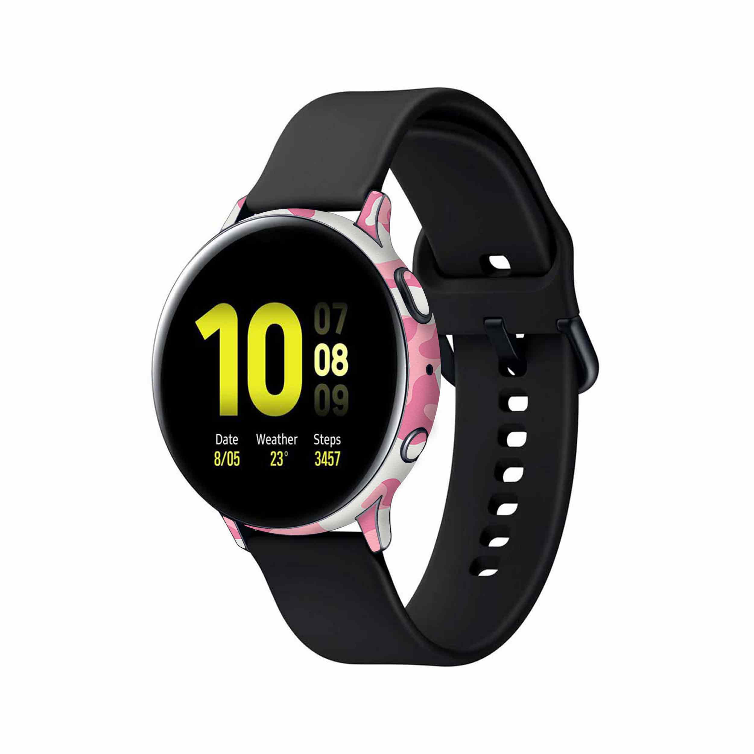 برچسب ماهوت طرح Army-Pink مناسب برای ساعت هوشمند سامسونگ Galaxy Watch Active 2 44mm