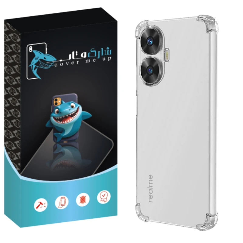 کاور شارک قاب مدل Crystal مناسب برای گوشی موبایل ریلمی C55