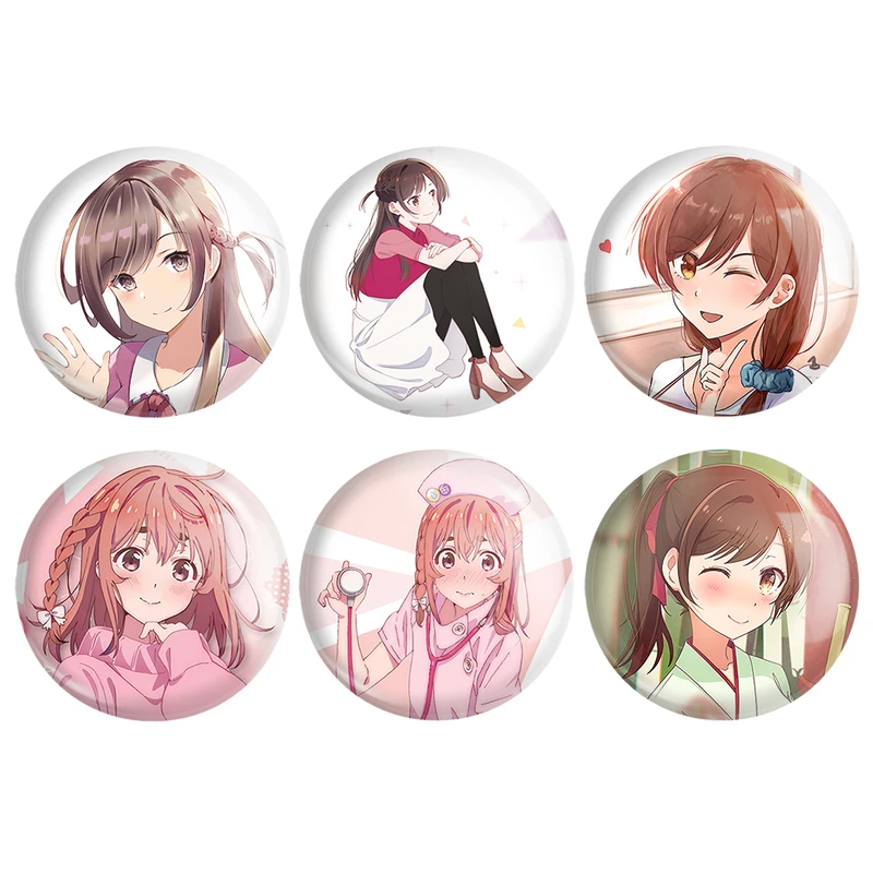 مگنت خندالو طرح انیمه کانوجواوکاری Kanojo Okarishimasu کد 1021A مجموعه 6 عددی