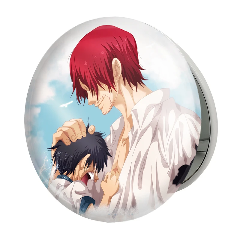 آینه جیبی خندالو طرح شنکس و لوفی انیمه وان پیس One Piece مدل تاشو کد 11428 