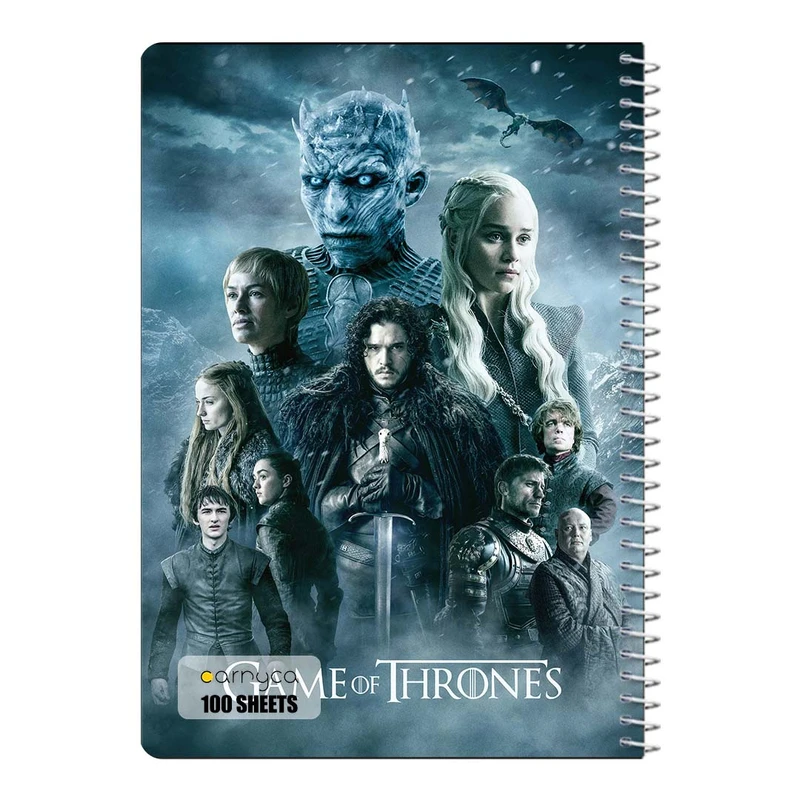 دفتر شطرنجی 100 برگ سیمی کارنیکا طرح بازی تاج و تخت Game of Thrones کد 46163