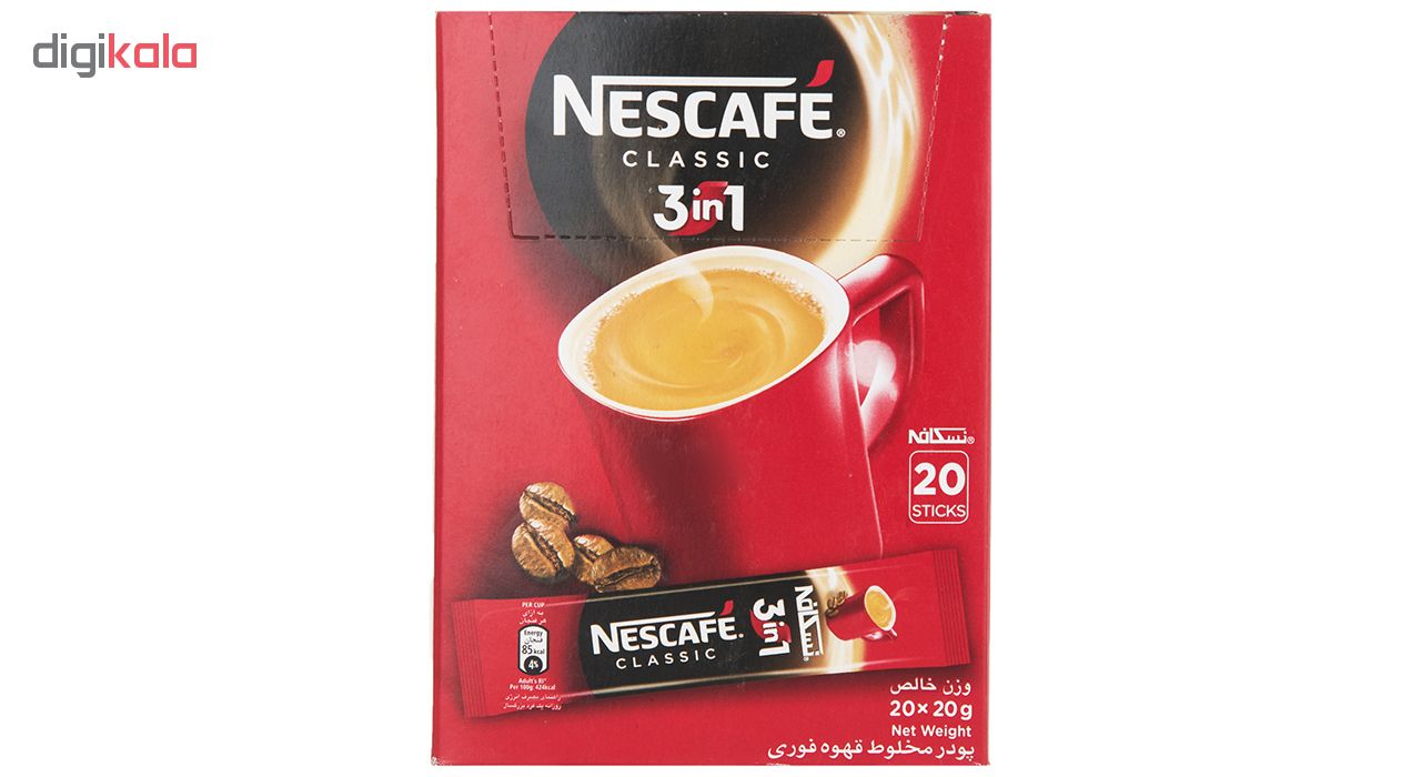 قهوه فوری کافی میکس نسکافه 3 در 1 بسته 20 عددی