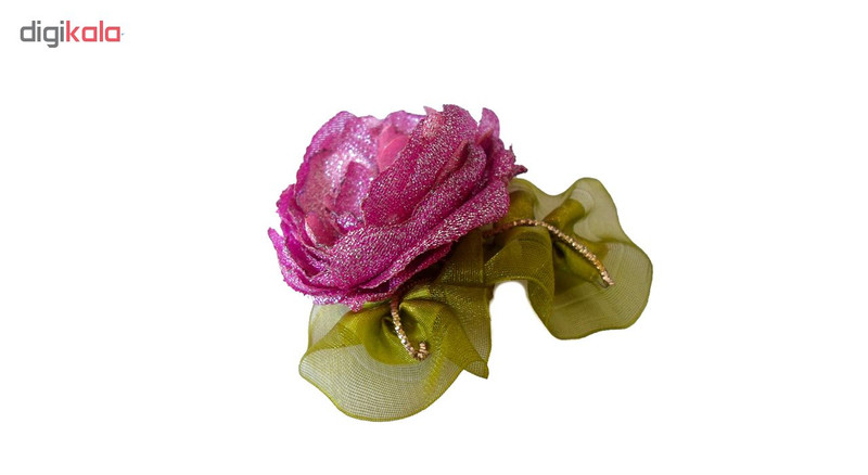 گل سینه طرح رز روبانی مدل 059