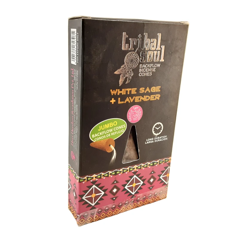 عود تریبال سولد مدل آبشاری طرح whit saga & lavender کد 485