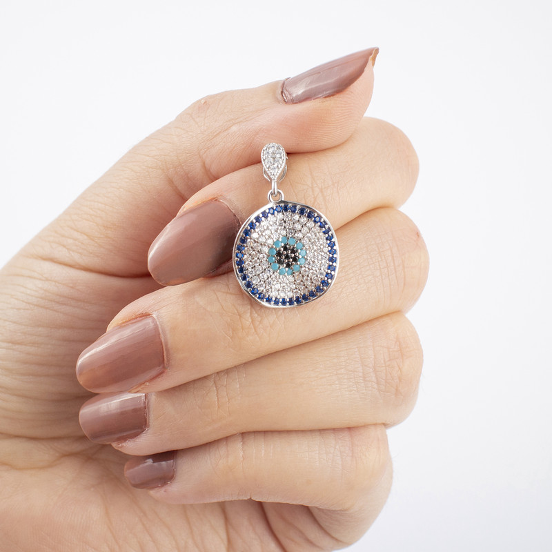 گردنبند نقره زنانه مدل چشم نظر AMT-M134