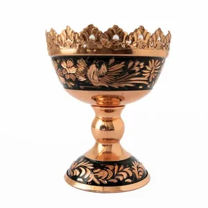 آجیل خوری مسی مدل الماس تراش کد L06