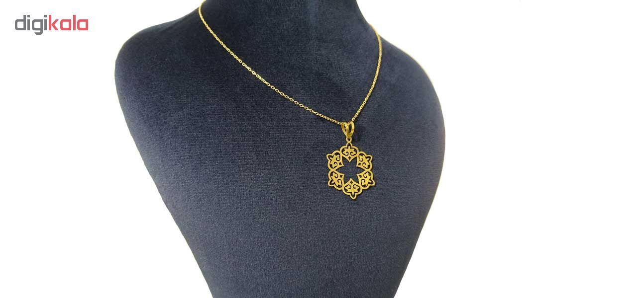 آویز گردنبند طلا 18 عیار کانیار گالری مدل M943 -  - 2