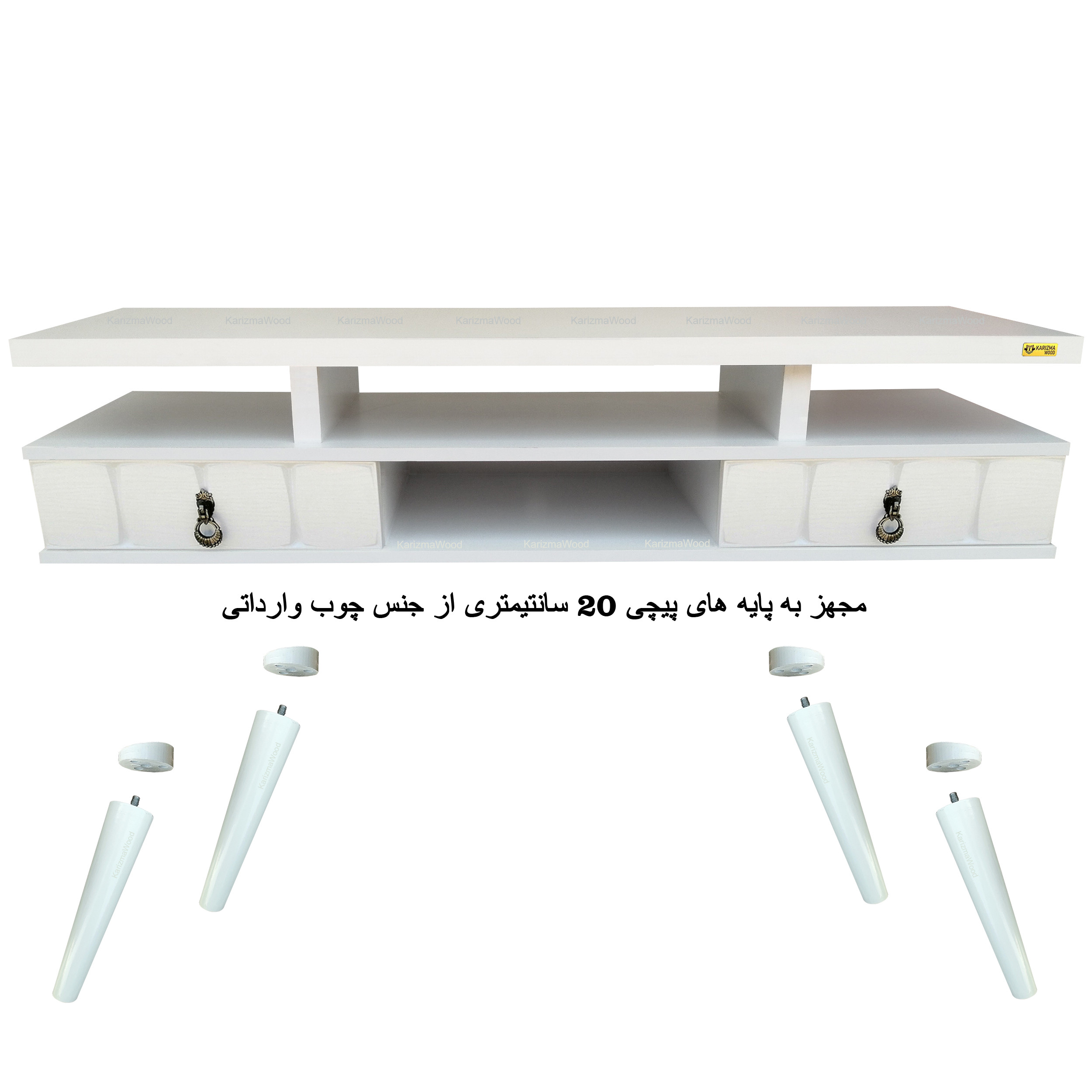 میز تلویزیون کاریزما چوب مدل W.M_208 میز تلویزیون کاریزما چوب مدل W.M_208