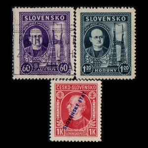 تمبر یادگاری طرح کشور اسلواکی مدل 1939 مجموعه 3 عددی