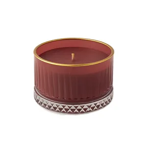 شمع لیوانی معطر انگلیش هوم مدل rose bouquet با رایحه رز، گل زنبق، لیمو، بنفشه زمان اتمام 20 ساعت