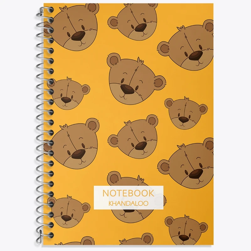 دفتر لغت 50 برگ خندالو طرح پترن خرس کد N81