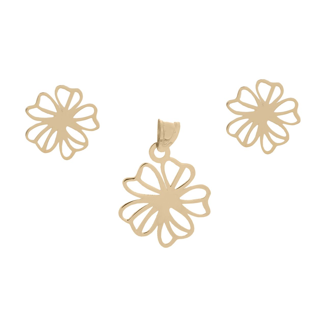 نیم ست طلا 18 عیار زنانه درنیکا مدل ds4003 - - 1