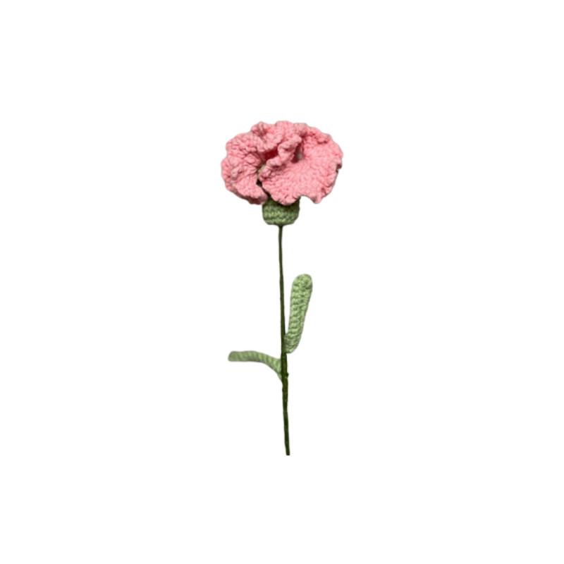 گل بافتنی مدل میخک 