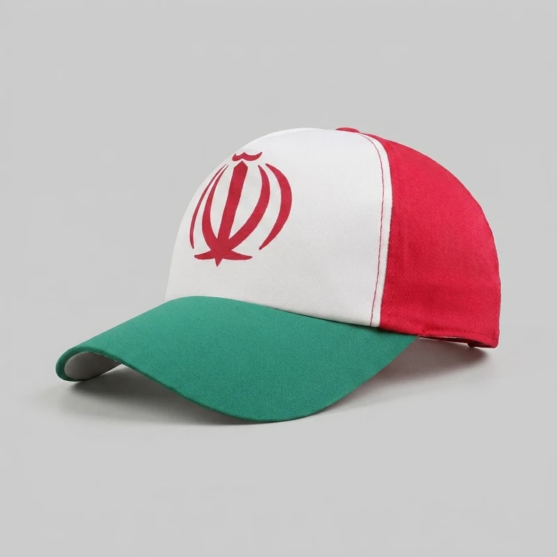 کلاه کپ مدل نقابدار طرح پرچم ایران کد 13483