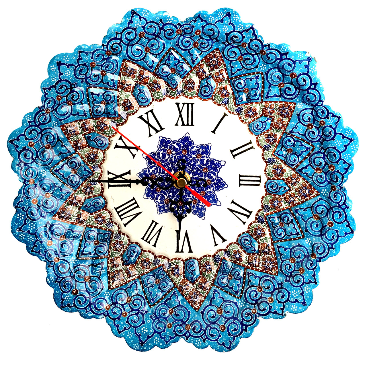 ساعت مسی میناکاری طرح دریا مدل WCH-1