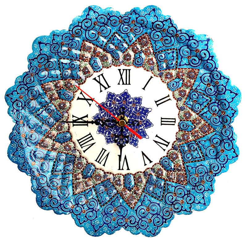 ساعت مسی میناکاری طرح دریا مدل WCH-1