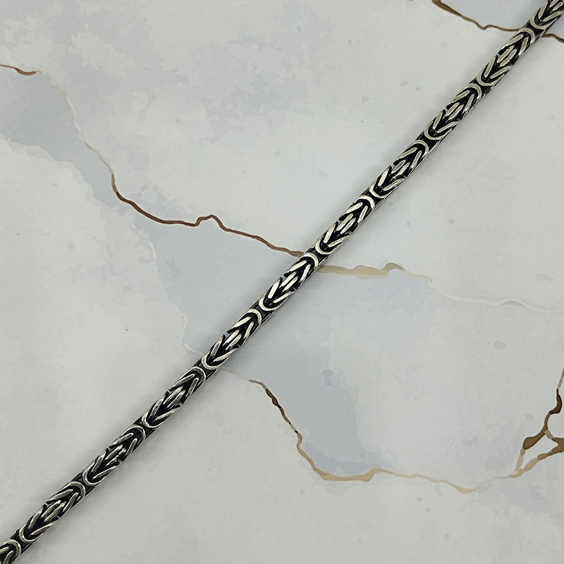 زنجیر نقره مردانه سلین کالا مدل تابیده کد T65-G33.71