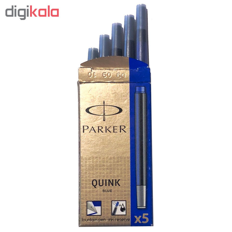 جوهر خودنویس پارکر مدل Quink بسته 5 عددی