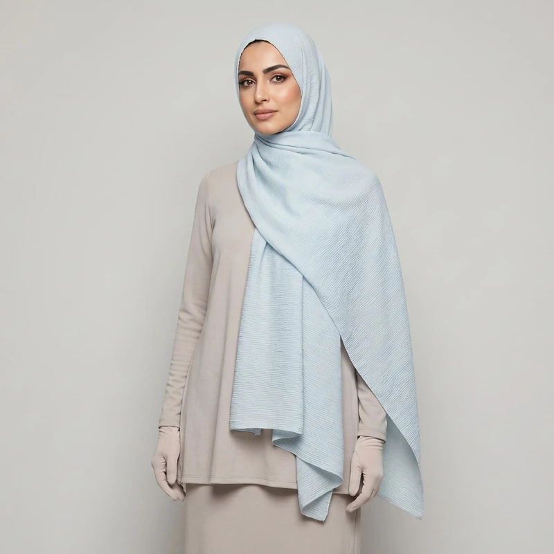 شال زنانه آنالیا مدل پلیسه ساده کد a-9723