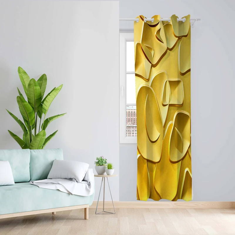 پرده طرح گلد مدل مخمل پانچی کد 5293R z سایز 140x200 سانتی متر