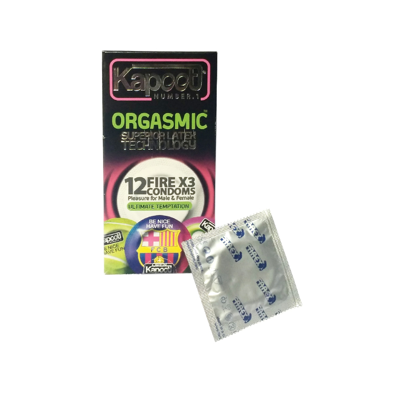 کاندوم کاپوت تحریک کننده مدل Orgasmic بسته 12 عددی به همراه کاندوم فارکس