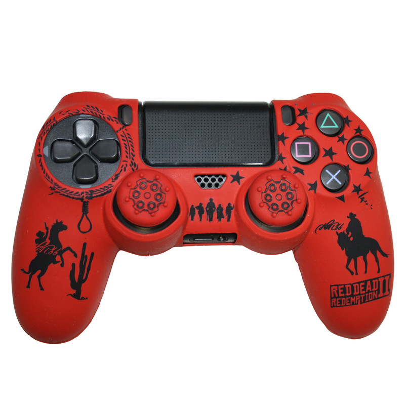 محافظ دسته پلی استیشن ۴ مدل RED DEAD 2 RD به همراه روکش آنالوگ