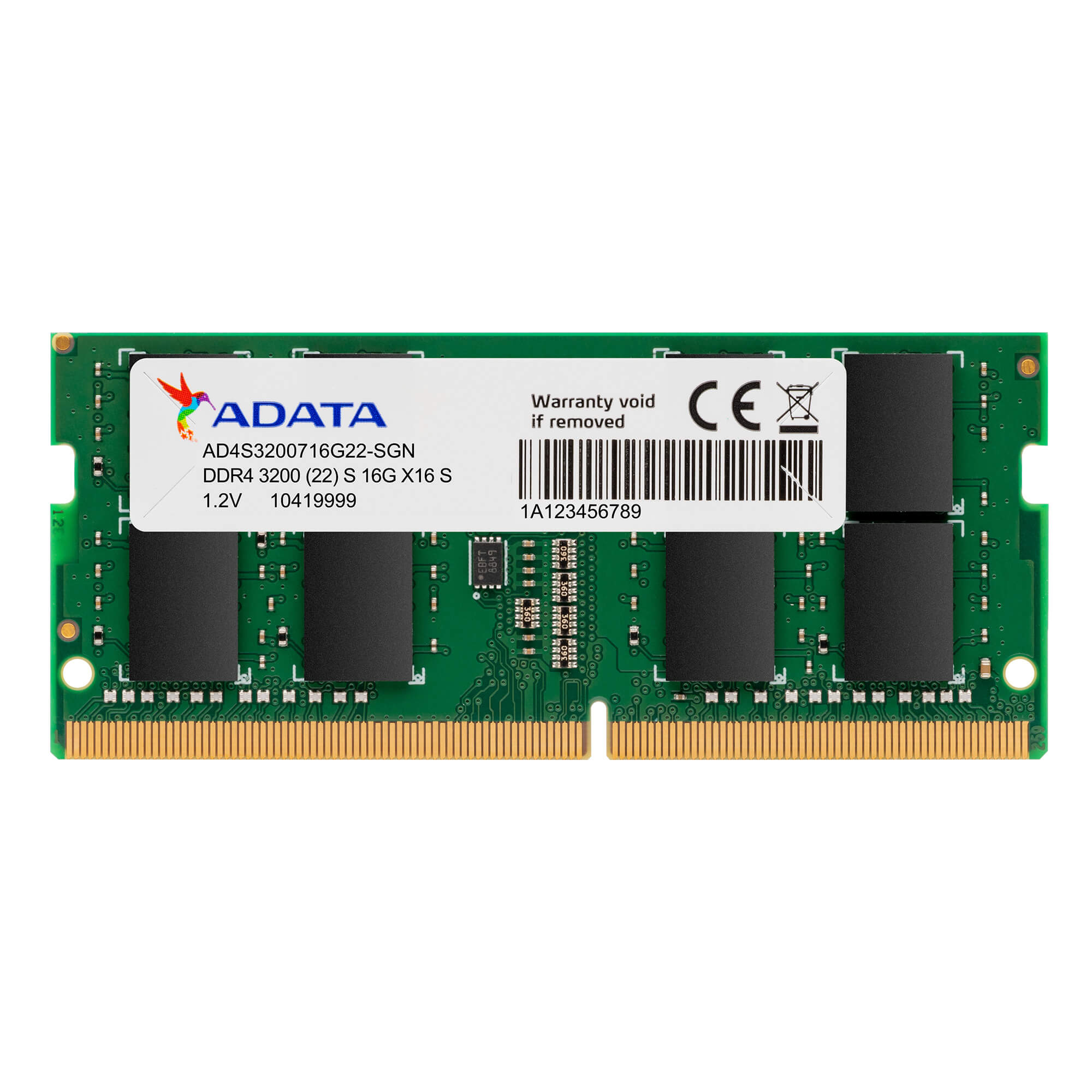 رم لپ تاپ DDR4 تک کاناله 3200 مگاهرتز CL19 ای دیتا  مدل AD4S ظرفیت 32 گیگابایت
