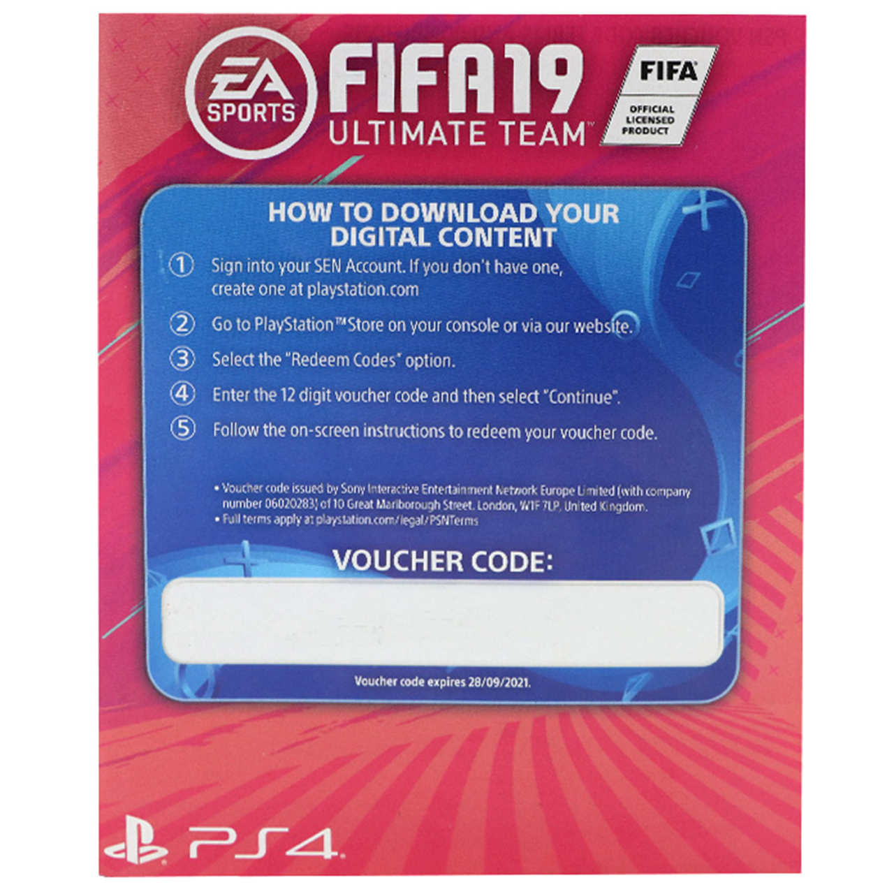 کد آلتیمیت ادیشن فیفا 19 PS4  مناسب برای اکانت امارت