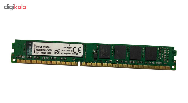 رم کامپیوتر کینگستون DDR3 4 گیگابایت مدل 10600 فرکانس 1333 مگاهرتز تایمینگ CL9 تک کاناله DIMM 240 پین