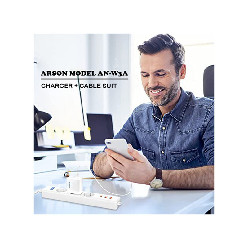 شارژر دیواری آرسون مدل AN-W3A  به همراه کابل microusb