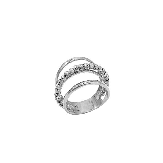 انگشتر طلا 18 عیار زنانه الی گالری مدل گوی البرناردو برجسته سایز 55