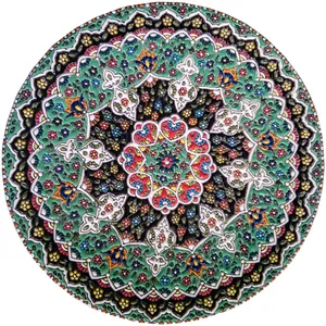 بشقاب سفالی طرح میناکاری قطر 30 سانتی متر .کدp15