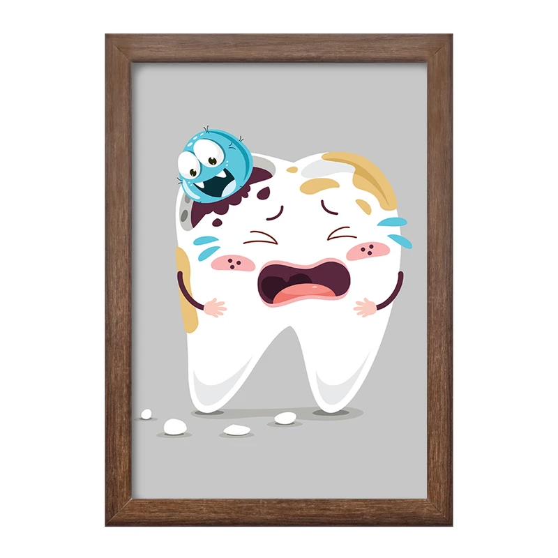 تابلو خندالو طرح دندان و دندان پزشکی کودکانه کد 36750