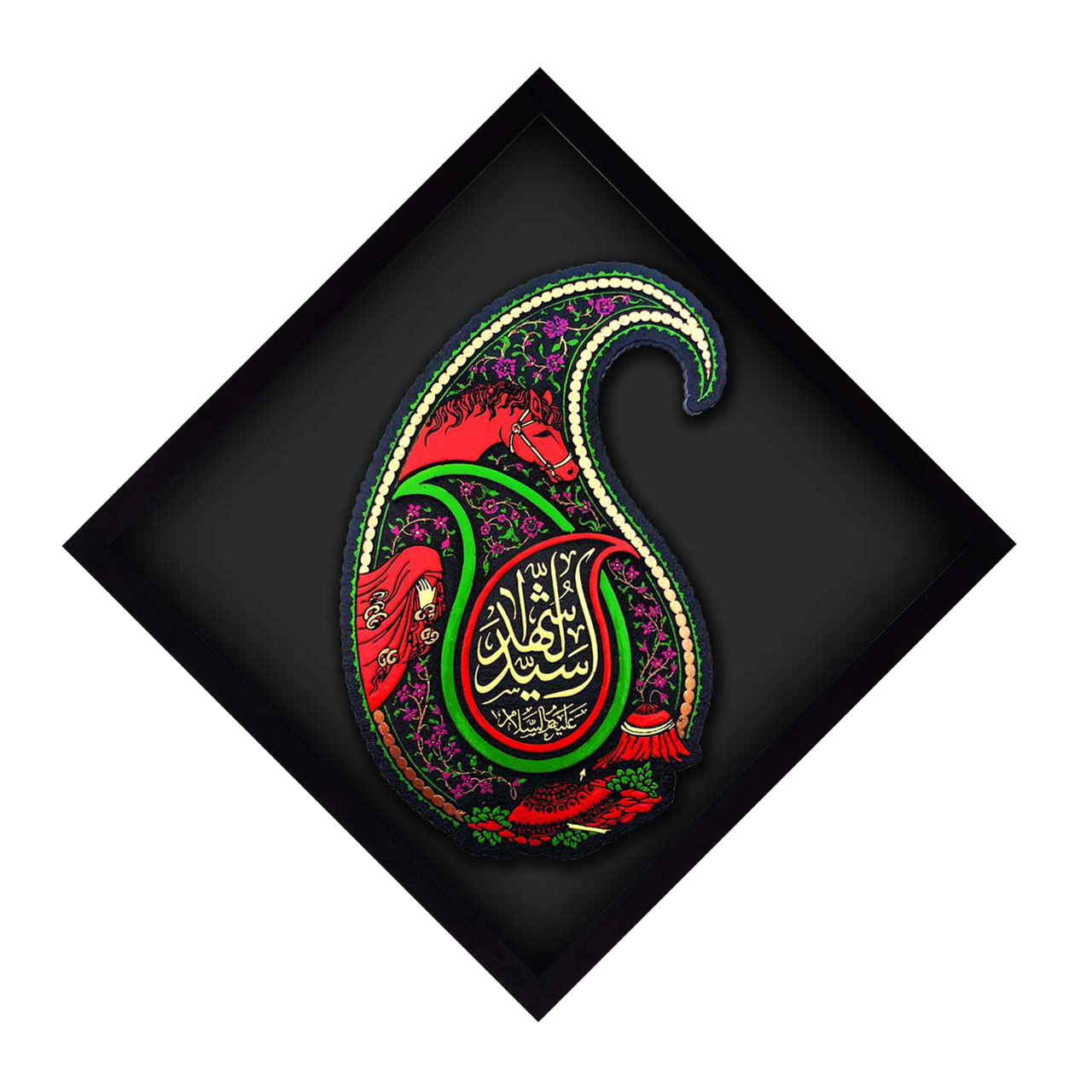 کتیبه نقش برجسته لوح هنر طرح سید الشهدا علیه السلام کد 153