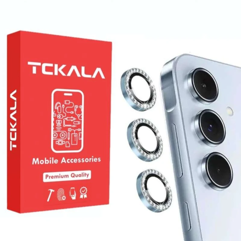 محافظ لنز دوربین تیسیکالا مدل نگین دار مناسب برای گوشی موبایل سامسونگ Galaxy S23 FE