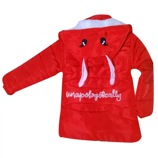 کاپشن نوزادی مدل خرگوشی رنگ قرمز