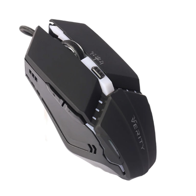 کیبورد و ماوس گیمینگ وریتی مدل V-KB6126GCW، سوییچ ممبران، Full-Size، نورپردازی LED RGB