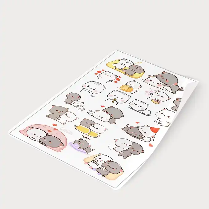 برچسب مدل برش نخورده طرح اسکرپ بوک گربه کیوت