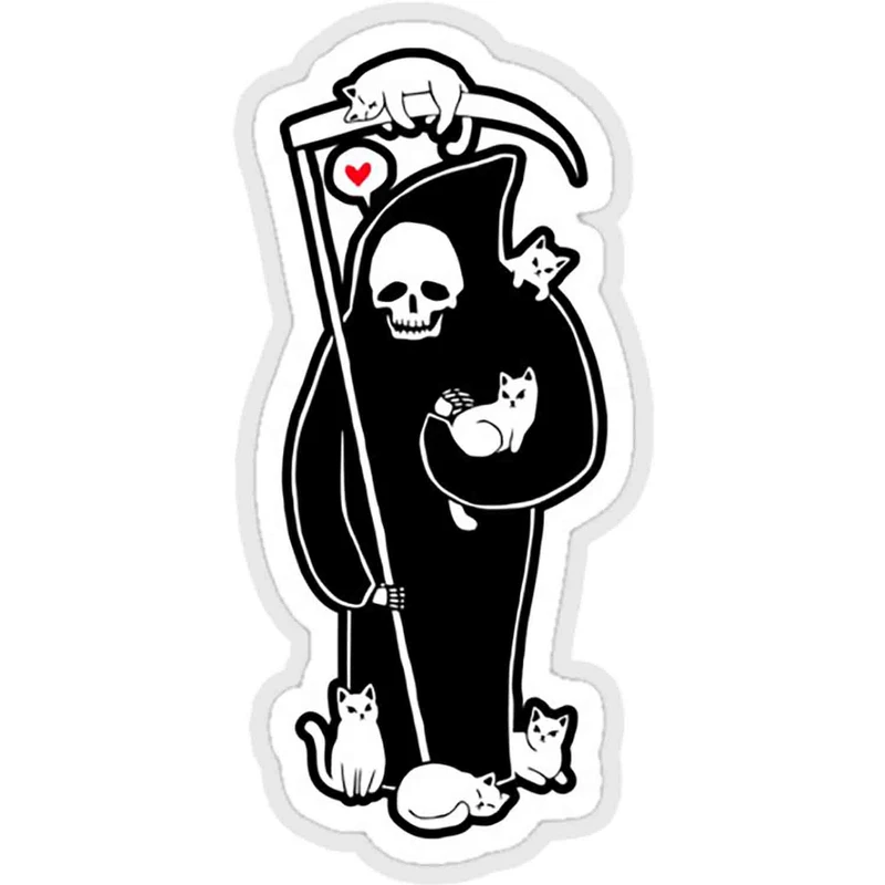 استیکر لپ تاپ طرح death is a cat person کد ST470