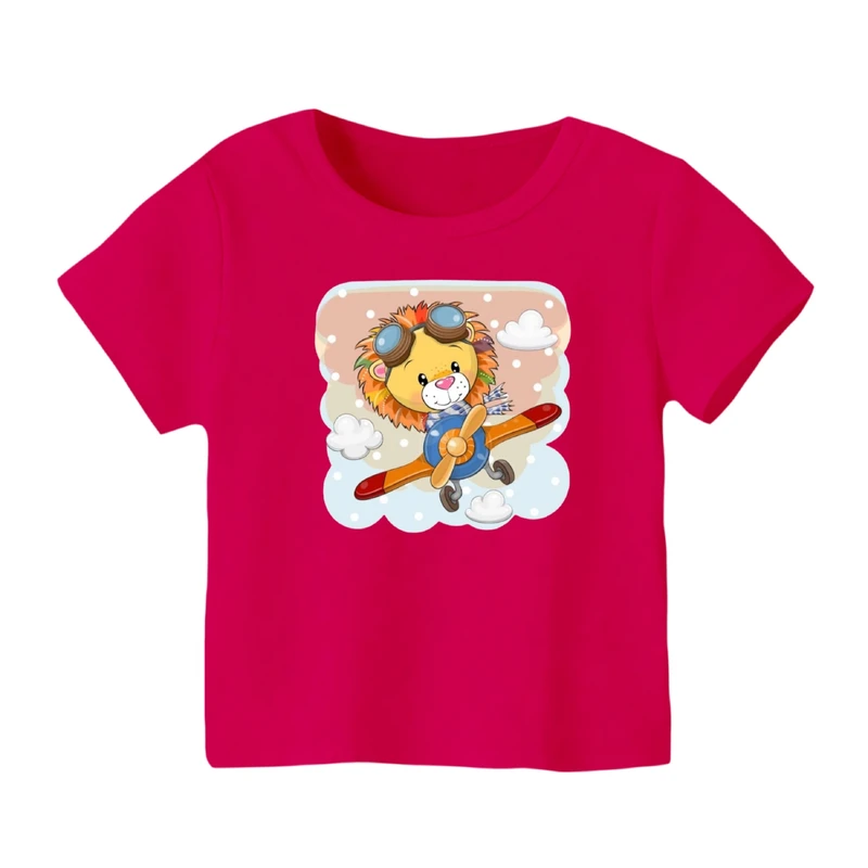 تی شرت آستین کوتاه بچگانه مدل شیر کد ۵