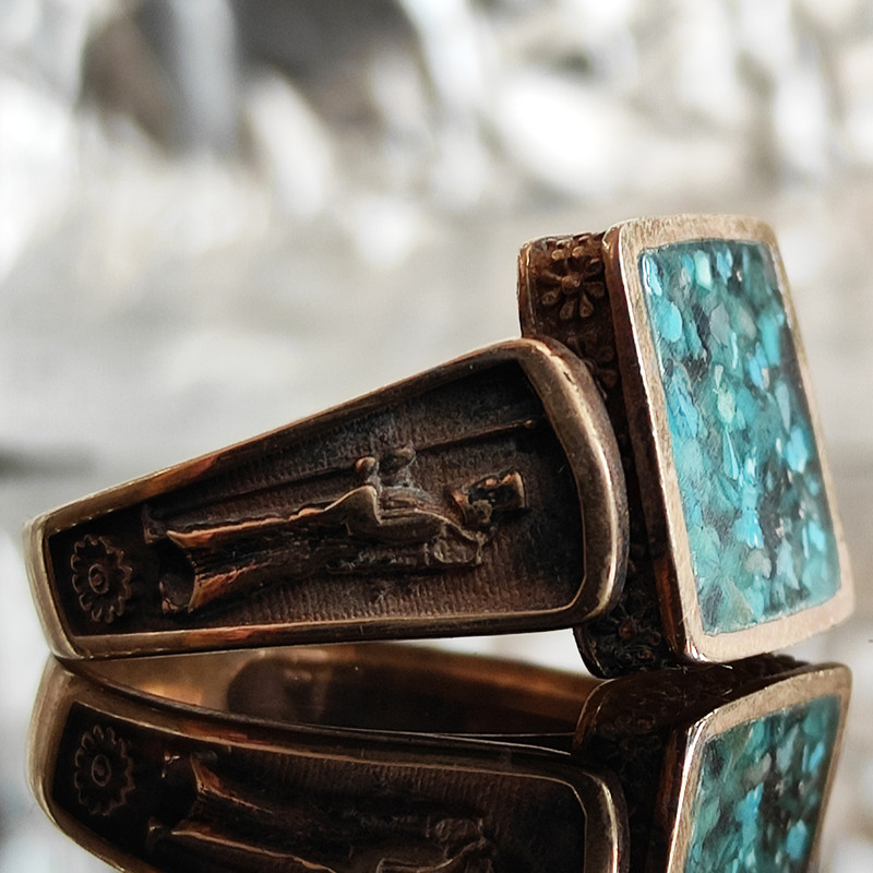 انگشتر مردانه مدل فیروزه کد GL091