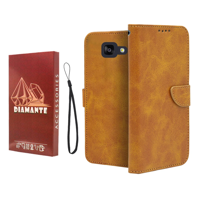 کیف کلاسوری دیامانته مدل Mortand Ros مناسب برای گوشی موبایل سامسونگ Galaxy J7 Prime به همراه بندآویز