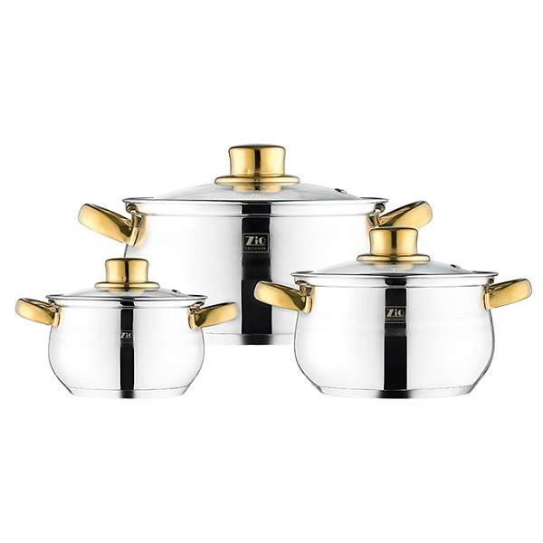 سرویس قابلمه شش پارچه زیو مدل Z-1118