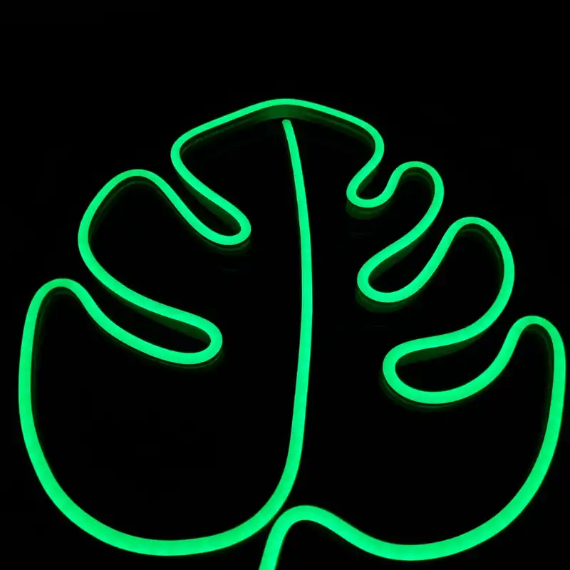 چراغ دیواری مدل نئون طرح برگ