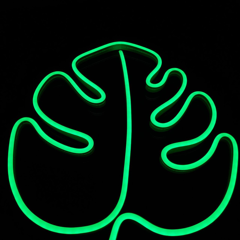 چراغ دیواری مدل نئون طرح برگ