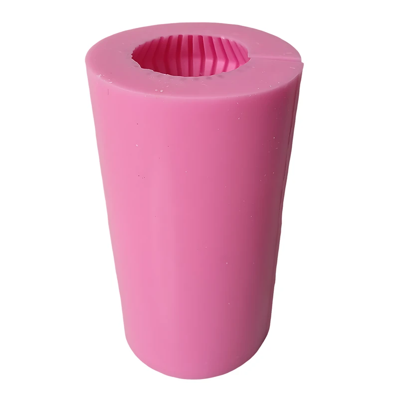 قالب شمع مدل استوانه شیاردار چین دار کد C15CM