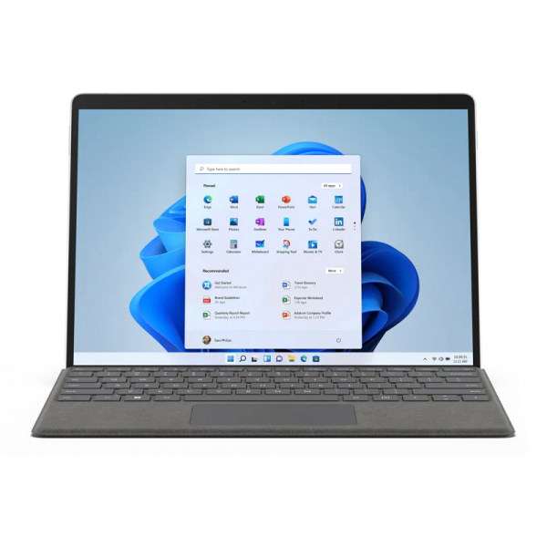 تبلت مایکروسافت مدل Surface Pro 8 LTE ظرفیت 256 گیگابایت و رم 16 گیگابایت به همراه کیبورد Black Type Cover Signature Keyboard