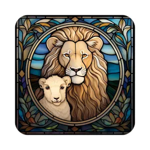 زیر لیوانی کاکتی طرح شیر مدل mp23051