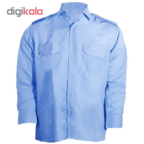 پیراهن مردانه نگهبانی و اداری سبلان مدل آبی