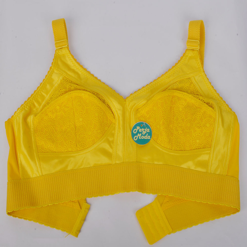 سوتین زنانه پرجامدا مدل گیپور 125011010 رنگ زرد